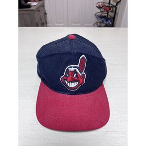 Vintage 1990's Cleveland Indians Chief Wahoo Hat Cap W/ Adjustable Strap